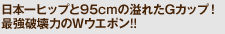 日本一ヒップと95cmの溢れたGカップ！　最強破壊力のWウエポン!!